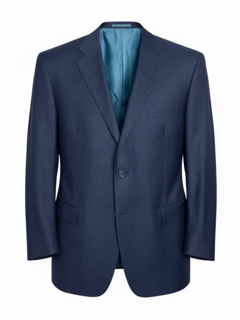 Canali Deep Navy Two-Button Sport Coat with Teal Lining